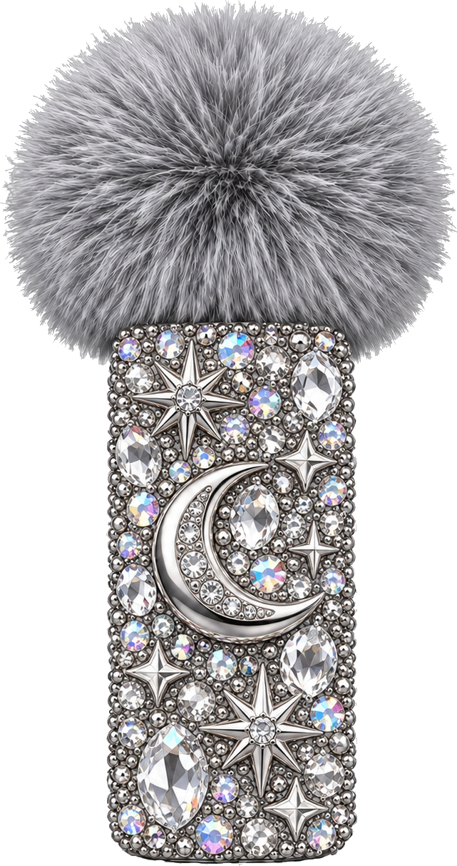 Silver moon and stars MoodiMic