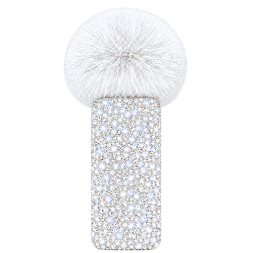 Frost white crystal MoodiMic with a white windscreen