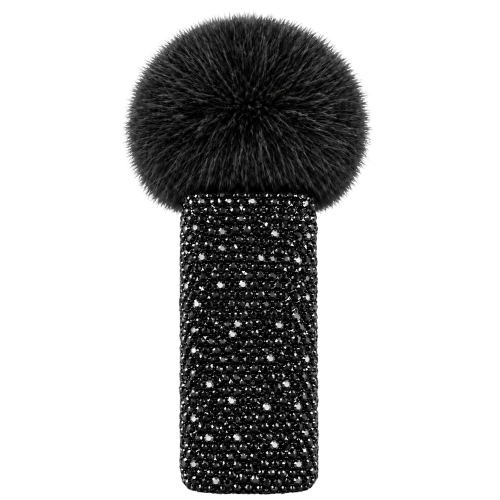 Black crystal MoodiMic with a black windscreen